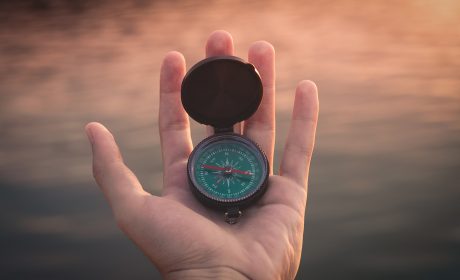 A compass to show setting direction