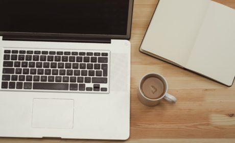 keyboard and notebook to show personal development